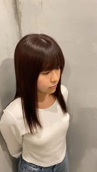 ロング カラー ベージュカラー/長岡 レイヤーカット/コウのヘアスタイル