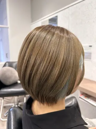 ショート ボブ/透明感カラー/ 髪質改善/🌙/ルナのヘアスタイル