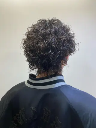 ミディアム パーマ メンズ 立川/メンズパーマ 厚進太郎のヘアスタイル