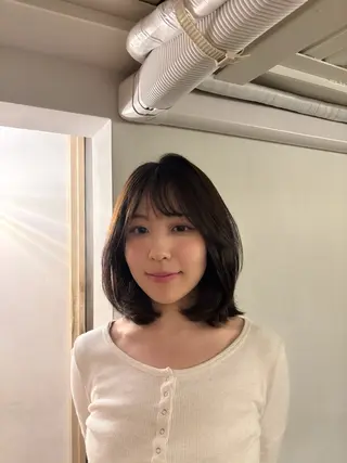 ミディアム 似合わせ透明感カラー ／emiのヘアスタイル