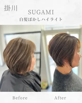 ショート カラー SUGAMI ✴︎ Hikariのヘアスタイル