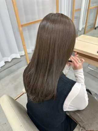 ミディアム カラー ハイトーン/縮毛矯正 /艶カラー/mikuのヘアスタイル