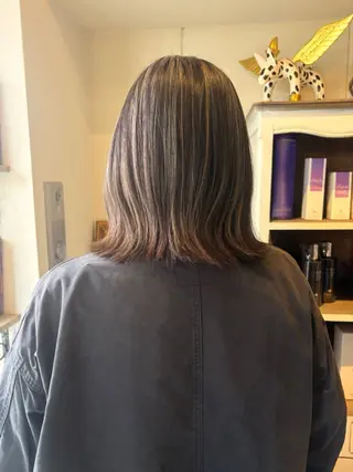ミディアム カラー hair design chouchou所属・ichika/福岡 /透明感カラー🤎のヘアスタイル
