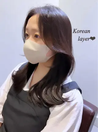 セミロング カラー 韓国ヘア×髪質改善 /yoshikaのヘアスタイル