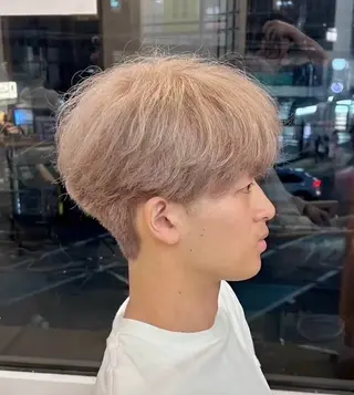 ショート カラー メンズ パーマ特化美容師 🔥Yoshiyaのヘアスタイル