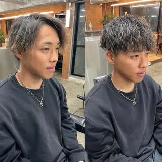ショート カラー パーマ ヘアアレンジ メンズ 亀井隆汰/メンズ専門 パーマ特化美容師のヘアスタイル
