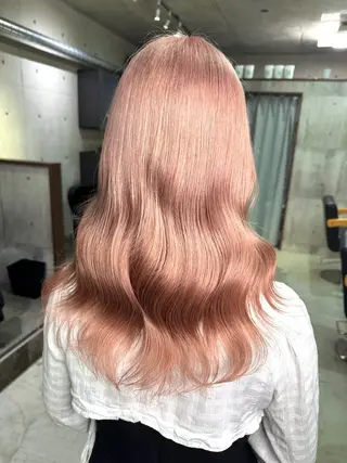 セミロング カラー 名古屋のピンク好き かずくん🦩のヘアスタイル