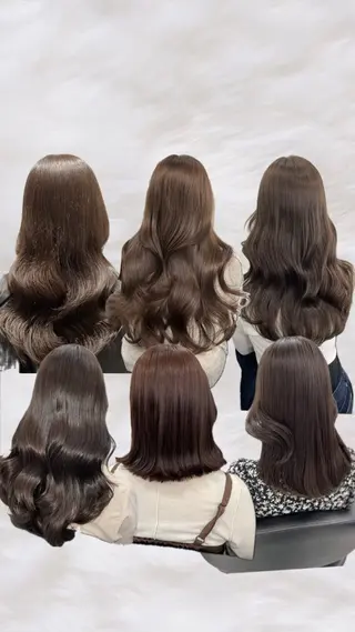 セミロング カラー Ella所属・nana【艶髪】/ レイヤー/縮毛矯正のヘアスタイル