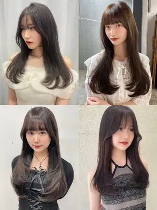 ロング カラー レイヤーカット/ 縮毛矯正/ミサキ💐のヘアスタイル