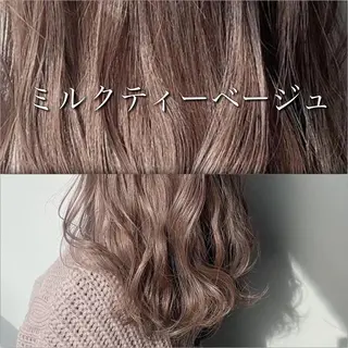 ロング カラー ダブルカラー 韓国ヘアKYONのヘアスタイル
