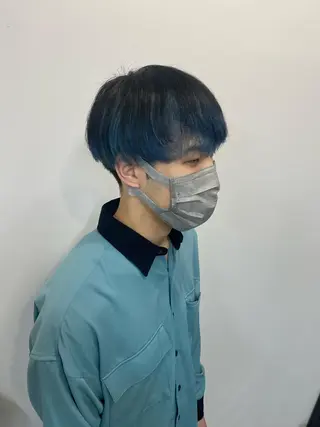 ショート カラー メンズ sunc所属・梅田l大人韓国ヘア レイヤー×艶カラーのヘアスタイル