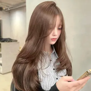 ロング カラー モテ韓国ヘア/ レイヤー🤍RIKAのヘアスタイル
