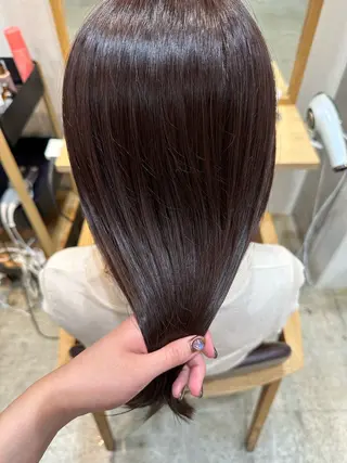 ミディアム カラー ボブ/レイヤー/ニュ アンスパーマ/小夏のヘアスタイル