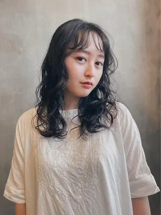 セミロング カラー パーマ 🌿ボブ パーマ高橋啓太🌿のヘアスタイル