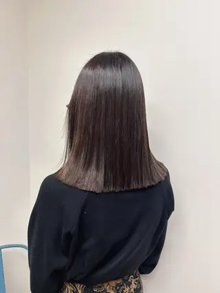 ミディアム 伶風/ボブ/ ヘーゼルベージュのヘアスタイル