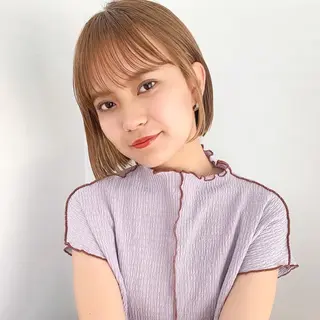 ショート カラー 🌱小顔ヘア/ボブ ミディアム/双葉🌱のヘアスタイル