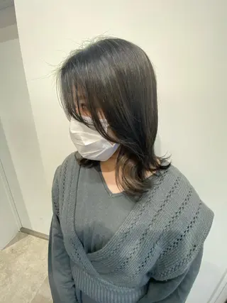 ミディアム カラー 【艶髪×韓国風】 毛流れ職人 RYOのヘアスタイル