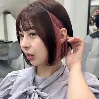 ミディアム カラー インナーカラー/レイ ヤーカット♡/マキシのヘアスタイル