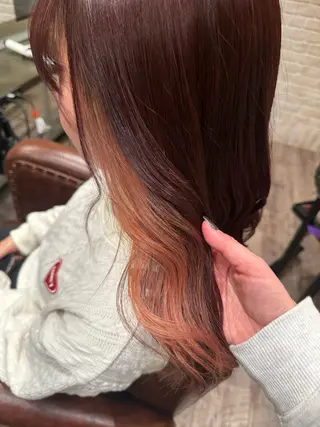 ロング カラー ヘアアレンジ 野口 菜緒のヘアスタイル