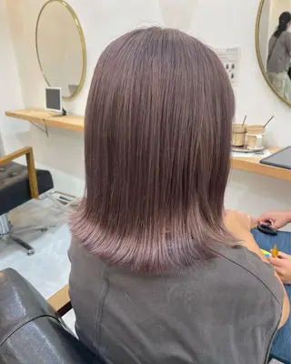 ミディアム カラー 高梨 菜々のヘアスタイル