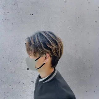 カラー メンズ IwAsh中山所属・✂︎中山ブリーチ・ パーマ✂︎露木智也のヘアスタイル