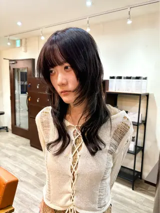 セミロング カラー パーマ Miyamoto Yasuchikaのヘアスタイル