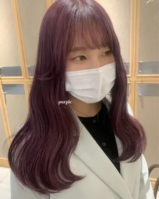 カラー ラベンダー/レイヤー スタイル🤎mamiのヘアスタイル