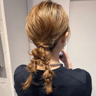 ミディアム ヘアアレンジ オタク美容師🛍/ 酸性ストレート/艶髪のヘアスタイル