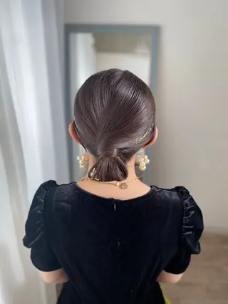 セミロング ヘアアレンジ 安住 千明のマツエク・マツパデザイン