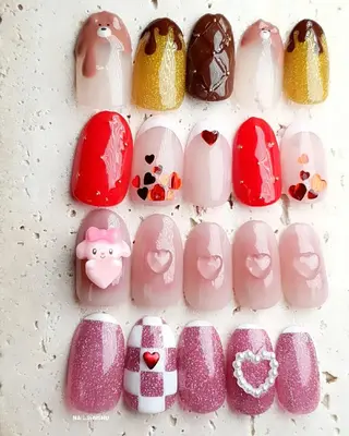 ネイル 3dパーツ/流行り 👧shushu❤️のネイルデザイン