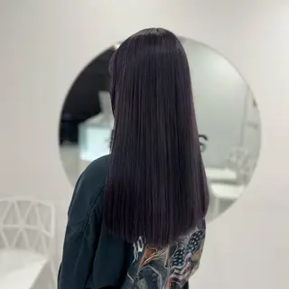 ロング カラー 🩵色落ち可愛い 寒色カラー🩵のヘアスタイル