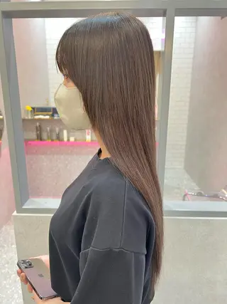 ロング カラー ヘアアレンジ ARIA💎縮毛矯正 ブリーチ💎複雑履歴のヘアスタイル