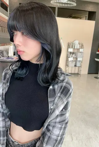 ミディアム カラー パーマ ショート×ブリーチ 🪞問屋町/yujiのヘアスタイル