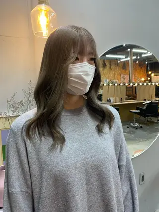 セミロング カラー パーマ ヘアアレンジ メンズ キッズ ネイル マツエク・マツパ アイブロウ chapter問屋町 💘小室明華のヘアスタイル