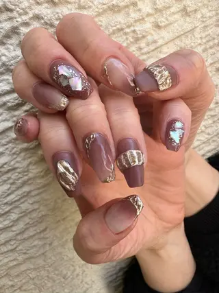 ロング カラー ヘアアレンジ キッズ ネイル マツエク・マツパ アイブロウ 福田 加奈のネイルデザイン