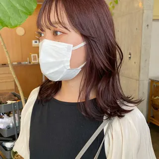 ミディアム カラー パーマ ヘアアレンジ メンズ キッズ ネイル マツエク・マツパ モリモト サナのヘアスタイル