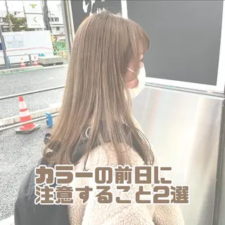 セミロング カラー ヘアアレンジ GO TODAY  SHAiRE SALON岡山所属・Sana/ 耳ツボ/インナーのヘアスタイル