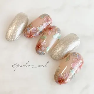 ネイル Beauty salon Ryu・ange所属・PEARL ROSE パールローズのネイルデザイン