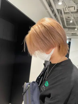 ショート カラー メンズ 🐺ウルフ/レイヤー カット/高嶋湧大のヘアスタイル