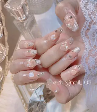 ネイル 23時まで❤︎韓国、 ワンホンネイルのネイルデザイン