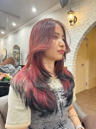 セミロング カラー レイヤー/艶カラー 🫧守利のヘアスタイル