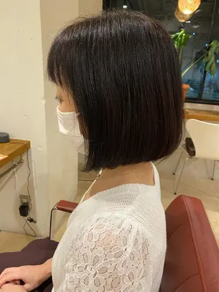 ミディアム 安澤 彩奈のヘアスタイル