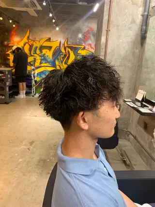 パーマ メンズ ⚡️メンズパーマ特化 mens支持◎/忠地のヘアスタイル