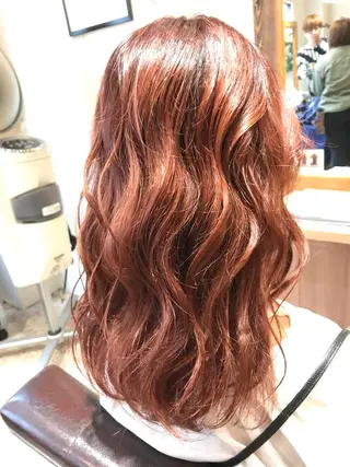 セミロング カラー 髪質改善×矯正🫧 韓国ヘアasamiのヘアスタイル