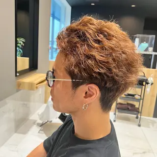 ショート パーマ メンズ ルクール喜多町店 コムロのヘアスタイル