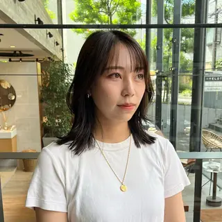 ミディアム タンバルモリパーマ 礒井メンキのヘアスタイル