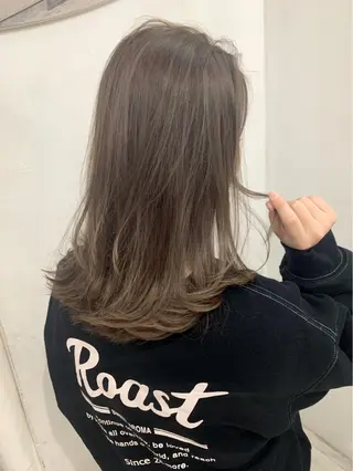 セミロング カラー 京都大人女性ショート 徒歩1分/秋山のヘアスタイル