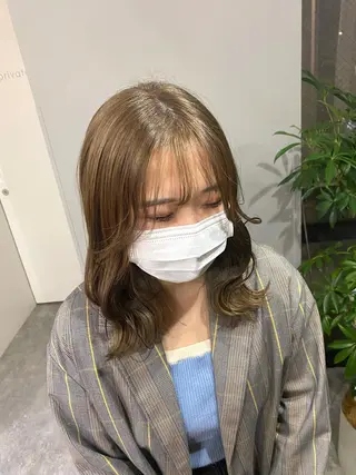 ミディアム カラー ヘアアレンジ ボブ /ニュアンス/ satomi🧸💖のヘアスタイル