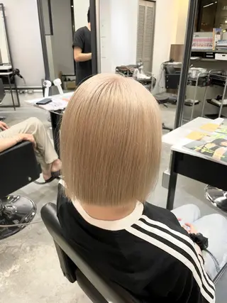 ショート カラー エフェクトブリーチ/ 長木雄飛のヘアスタイル