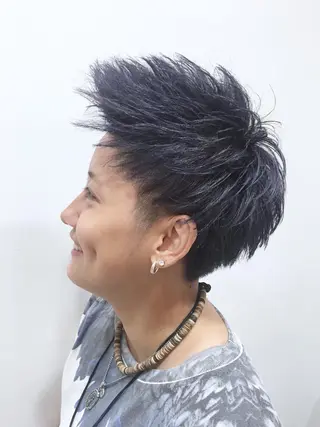 ショート カラー ヘアアレンジ メンズ loa所属・🦋韓国hair🦋 エクステ店長sakiのヘアスタイル